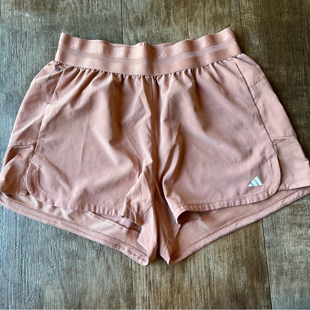 Adidas Peach Colored Athletic Shorts Size Medium